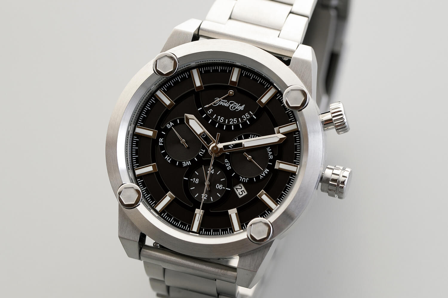 ブラック×シルバー – メタル＆革セット | トワクレ｜Trois Clefs