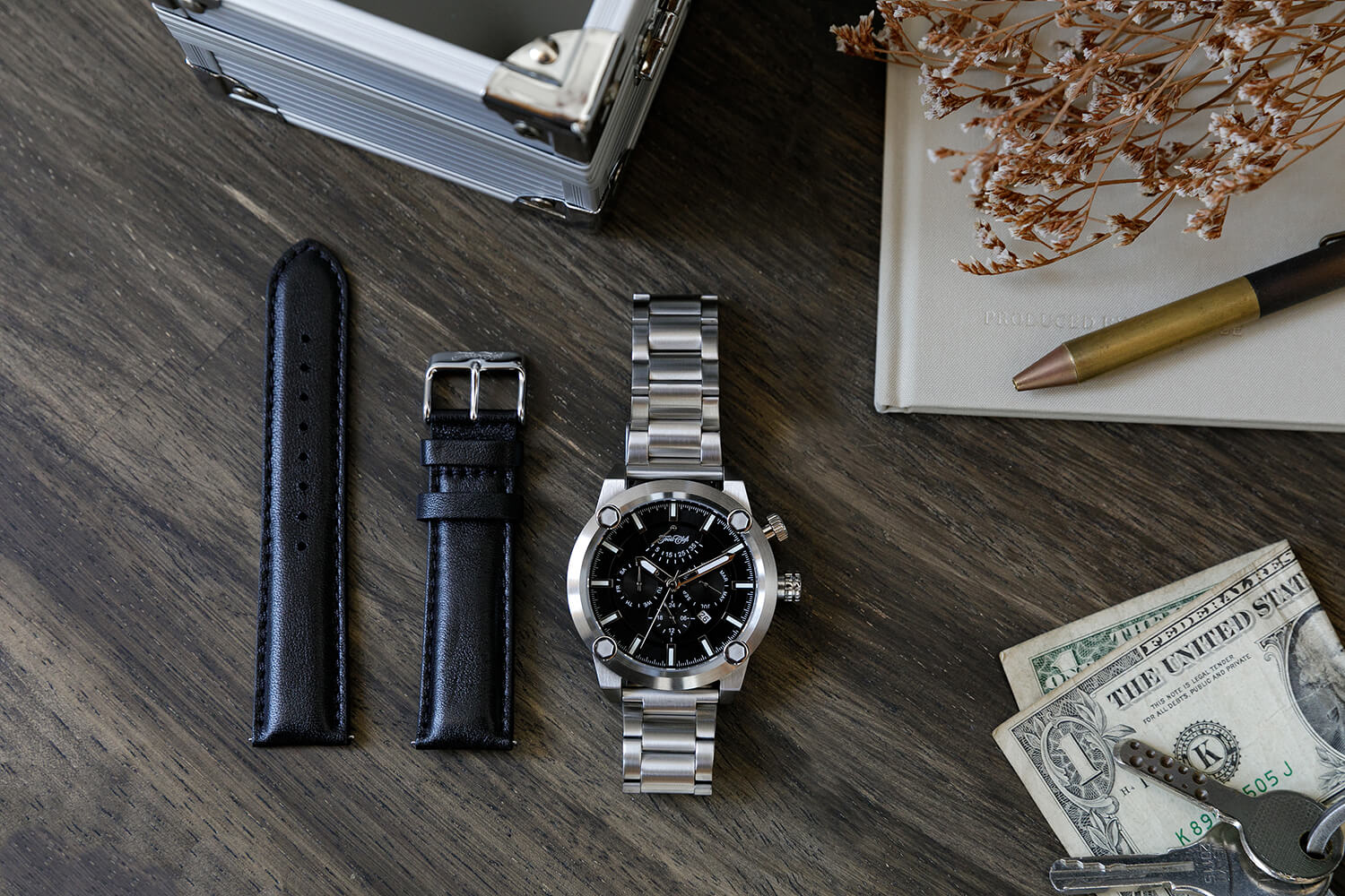 ブラック×シルバー – メタル＆革セット | トワクレ｜Trois Clefs